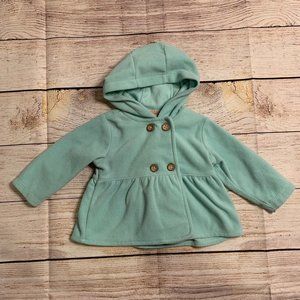Carter's Teal Fleece Pea Coat